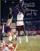 David Thompson Autographed/Hand Signed Nuggets 8x10 Photo with HOF 96 Inscription (ABA Shot Pose 4)