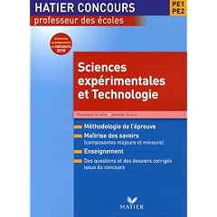 Sciences exp�rimentales et technologie : Concours de Professeurs des Ecoles PE1-PE2