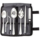 Mercer Culinary M35149 Professional Chef Plating Kit, 8 Piece, Stainless Steel, Black