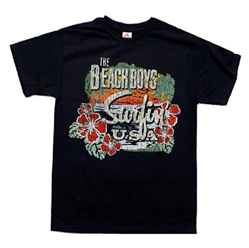 Beach Boys Surfin USA Tropical Navy T-Shirt