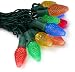Bethlehem Lighting Indoor/Outdoor C7 LED Faceted Cone 25-Christmas Light Set, Multi-Color
