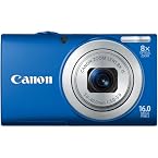Canon PowerShot A4000 IS 16MP Point-and-Shoot Digital Camera (Blue) with 4GB SD Card, Camera Case