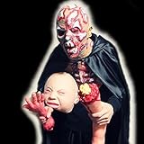[JapaNice] 閲覧注意 本格派 リアル な 恐怖 の 変身 セット 黒マント ゾンビマスク 恐怖の 子ども 泣き顔マスク 切断された手、足 の こわーい 5点セット コスプレ 仮装衣装 ハロウィン グッズ 仮装パーティー 忘年会 学園祭に 肝試し に BF-614