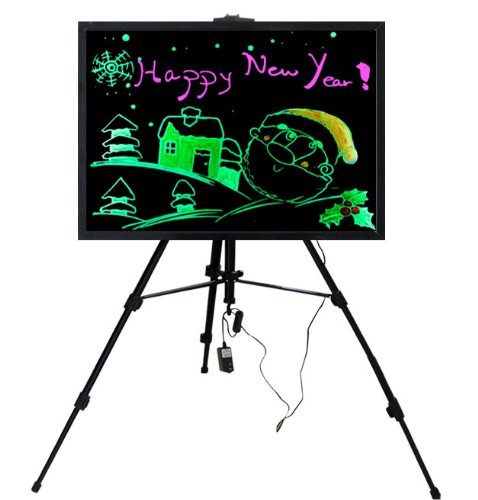 LED Illuminated Menu Message Board Neon Glow Writing + Display Easels Tripod
