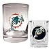 Miami Dolphins NFL Rocks Glass & Shot Glass Set - Primary logo