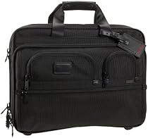 Tumi  Alpha Deluxe Wheeled Brief 06127DH Laptop Bag,Black,One Size
