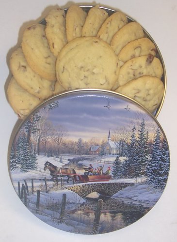 Scott's Cakes 1 lb. Almond Cookies in a Sleigh Ride Tin by Almond Pound Cake