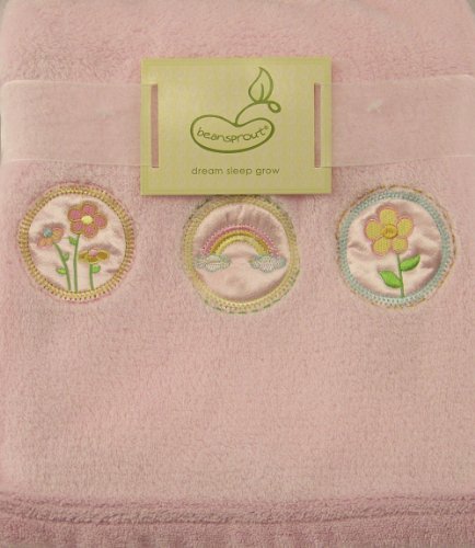 Chunky Fleece Crib Throw Pink Icons