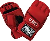 Everlast Leather Wristwrap Grappling Gloves