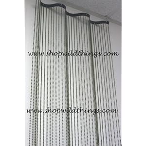 THE WAVE 8 Curtain or Room Divider - Steel Color Faux Metal Ball Chain