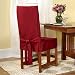 Sure Fit Cotton Duck Short Dining Room Chair Slipcover - Claret