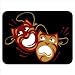 Tragedy and Comedy Theatre Masks Premium Quality Thick Rubber Mouse Mat Pad Soft Comfort Feel Finish