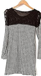 Sexy Puff Sleeves Lace Sheath  Dress