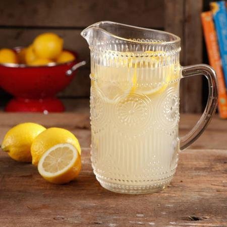 The Pioneer Woman Adeline 1.59-Liter Glass Ice Tea Water Pitcher Bar Drinkware, Clear