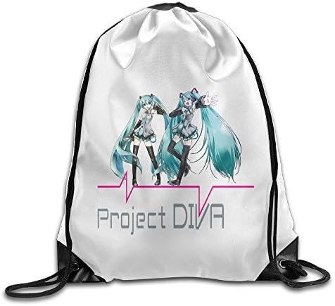 RORO99 Hatsune Miku Unisex Travel School Team Shopping Drawstring Shoulder Bag With Strengthened Grommet