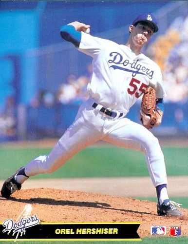 Orel Hershiser Los Angeles Dodgers 8 x 10 MLB Licensed Photo (1990) - Shipped in 8 x 10 Topload Holder!