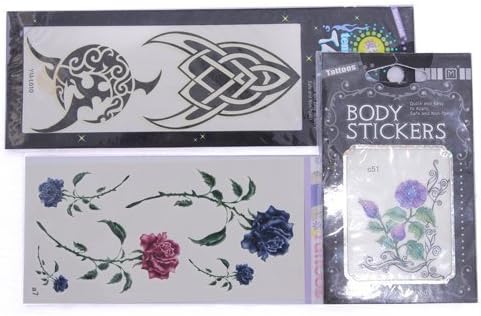 fake tattoos temporary Eyeliner Eye Temporary Tattoo Sticker Makeup Eyeshadow fancy dress make up mask set of 3 different tatoos by b2see