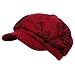 Flower Print Newsboy Hat-Red