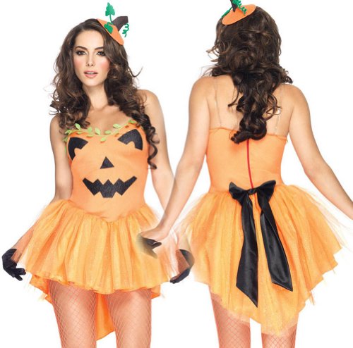 Dissia New Popular Pumpkin Halloween Cosplay Costume,Orange
