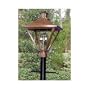 Gas Light America 820CSU Hunter Series Copper Natural Gas Light With Dual Mantle Burner And Solid Top On Post Mount