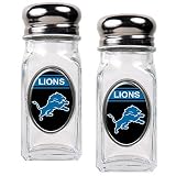 NFL Detroit Lions Salt and Pepper Shaker Set with Crystal Coat