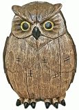 Miniature Wood Look Owl Figurine 4.5
