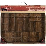 7 Gypsies Artist Letter Block Tray, 12 by 10-Inch, Brown Stain