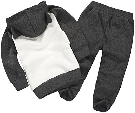 Landoo Children's Outfits Tracksuit Batman Hoodies Sport Clothing Set (100cm, Grey)