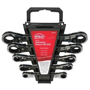 Apollo Precision Tools DT1212 5-Piece SAE Ratcheting Wrench Set by 