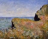 Hand Made Oil Reproduction - Claude Monet - 32 x 26 inches - Edge of the Cliff, at Pourville