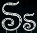 Swarovski Crystal Monogram Cake Topper Vintage Style - Letter S