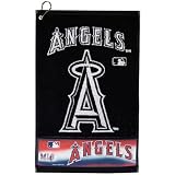 Los Angeles Angels of Anaheim Black Woven Jacquard Golf Towel