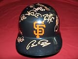 2010 San Francisco Giants Team Autographed Full Size Batting Helmet with 32 Signatures, Proof Photos of the Giants Signing for Us.