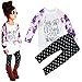 Efaster® 1Set Toddler Baby Girl Long Sleeve Print T-shirt Tops+Pants Outfits Clothes