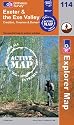 Exeter and The Exe Valley (OS Explorer Map Active)