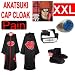 super9 Naruto cosplay costumes Set for Pain- Akatsuki Cloak(XXL) + Pain Rei(Zero) ring+Pain headband