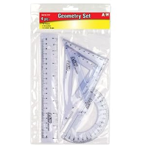 A-W-Products-Plastic-Geometry-Set-4-Piece-21107-