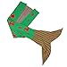 NOPTEG Kids Mermaid Tail Blanket Knitted Living Room Sofa Sleeping Bag Birthday Christmas Gift 59inch x31.5 inch (Green)