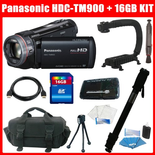 Panasonic HDC-TM900K HDCTM900 K 3 MOS 3D Compatible Camcorder with 32GB Internal Flash Memory (Black) + 16GB Premium Accessory Kit Panasonic HDC-TM900K HDCTM900 K 3 MOS 3D Compatible Camcorder with 32GB Internal Flash Memory (Black) + 16GB Premium Accessory Kit