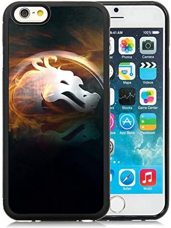 iPhone 6 Case,iPhone 6S TPU Case,Generic Petty Mortal Kombat Dragon Fire Background Reflection 1 Black Non Slip Surface with Excellent Grip Case for iPhone 6/6S 4.7 Inch