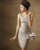 Spiegel Ruched Dress with Embellished Neckline