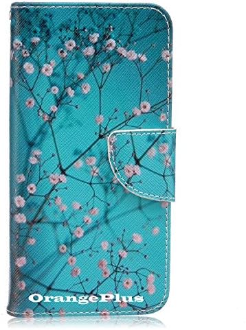 J5 2016 Case, Galaxy J5 2016 Wallet Case, OrangePlus ® Samsung Galaxy J5 2016 Case, Folio Flip PU Leather Wallet Stand Case Cover for Samsung Galaxy J5 2016 J510 (Flower Blue)