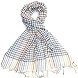Checked Scarf for Men & Women - Colourful long unisex check scarf - Available in Yellow, Green, White, Blue, Grey