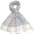 Checked Scarf for Men & Women - Colourful long unisex check scarf - Available in Yellow, Green, White, Blue, Grey