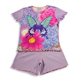 Mis Tee V-us - Girls Short Sleeve Short Set, Pink, Purple, Green