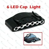 6 LED 3 Modes Clip On FlashLight Torch Lamp For Camping Hunting