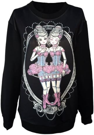 Gothic Clothing Sweatshirts Twin Girl Hoodies Pullovers Sweater For Women
