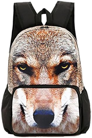 Fan3D Felt Fabric Student School Backpack 3D Animal Print Cute Outdoor Daypack Hiking Backpack Dog