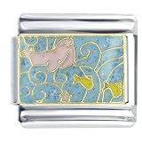 Animal Pink Seal Italian Charms Bracelet Link