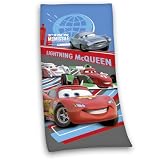 Herding 612922516 Velourstuch Cars, 75 x 150 cm